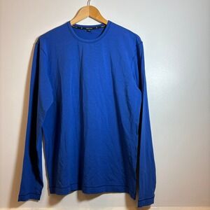 Public Rec Men's Go To Blue Long Sleeve Crew Neck Shirt Medium Casual Top Henley